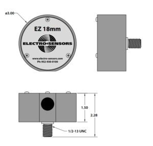 Desenho técnico suporte de montagem EZ-3.4 e EZ-18mm (dimensional)