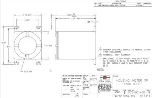 Desenho técnico - Gabinetes 305-001400 (dimensional)