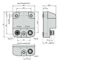 Desenho técnico do sensor de inclinação IKM360R