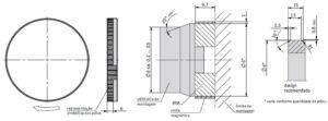 Desenho técnico da cinta magnética MBR200