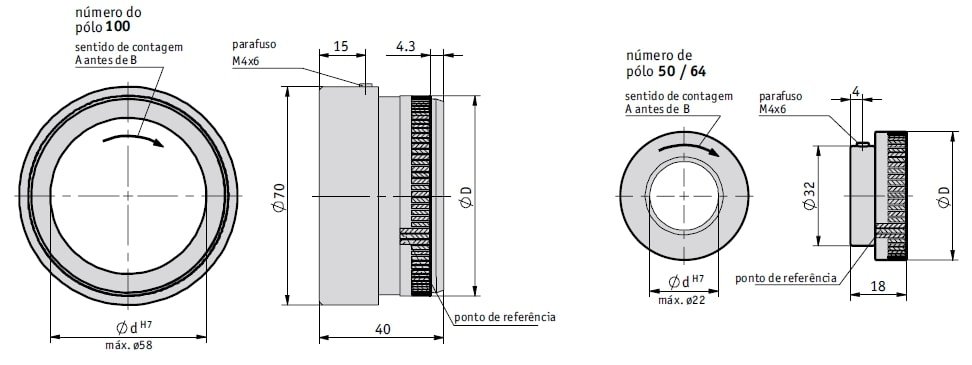 Desenho técnico da cinta magnética MR200
