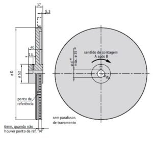 Desenho técnico da cinta magnética MR320