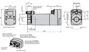 Desenho técnico do motor atuador fieldbus AG06