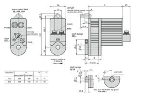 Desenho técnico do motor atuador incremental AG02