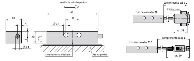 Desenho Técnico Do Sensor Magnético Msa Grunn Do Brasil 6138