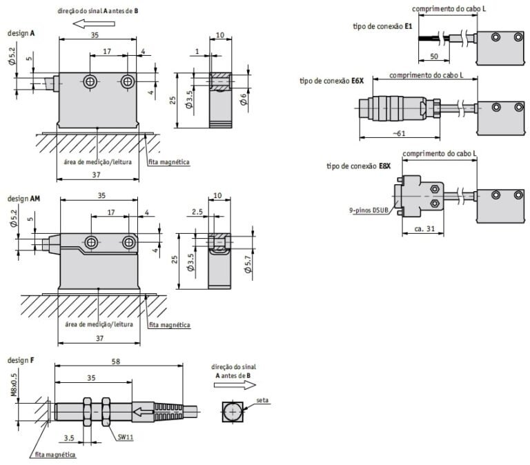 Sensor Magnético Msk320 Rotativo Grunn Lf 1629