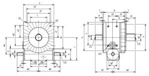 Desenho técnico do faseador mecânico PE2 da Tandler
